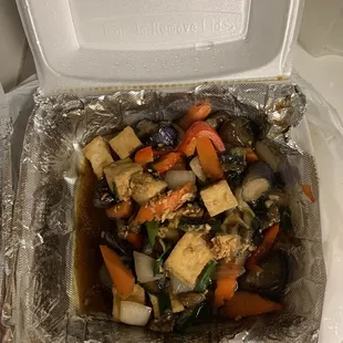 Egg plant, where's the tofu?