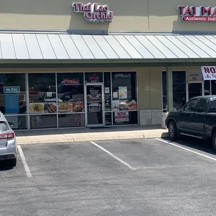 the front of the restaurant
