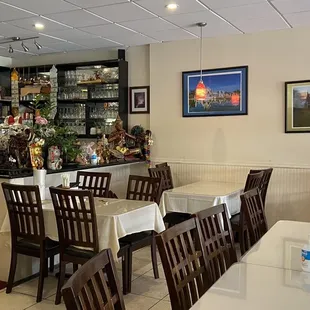 the interior of the restaurant