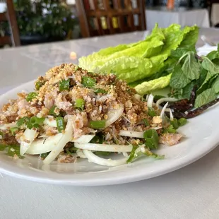 Nam Khao Tod (Crispy Rice Salad) is a wonderful mix of textures and flavors.