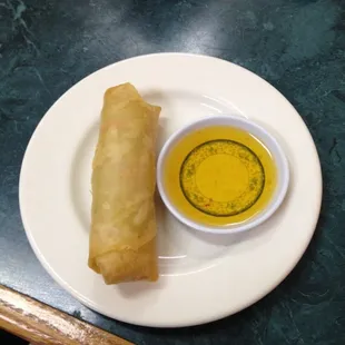 Free spring roll with entree
