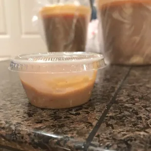 Wrong soup x2, peanut sauce, and receipt to show order
