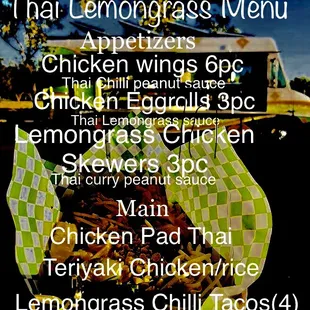a menu for a restaurant