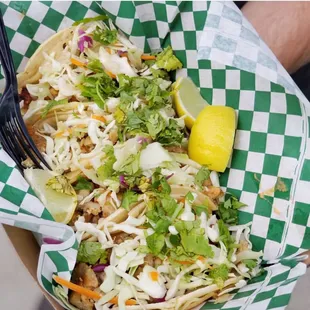 a closeup of a plate of food