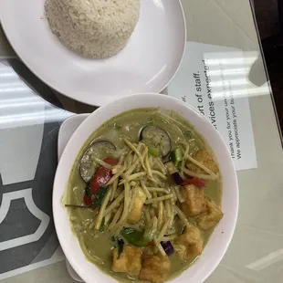 Green Curry with tofu