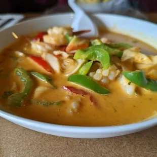 Panang Curry with seafood