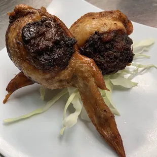 Limited time offer of the stuffed chicken wings.