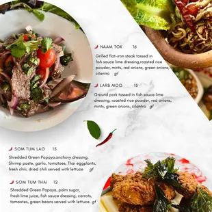 a variety of food items