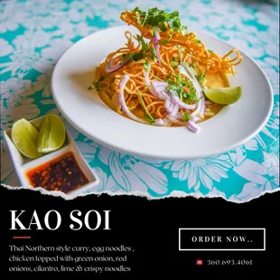 a plate of noodles and sauce