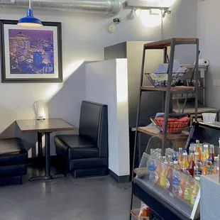 the inside of a restaurant