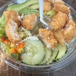 Coconut shrimp bowl