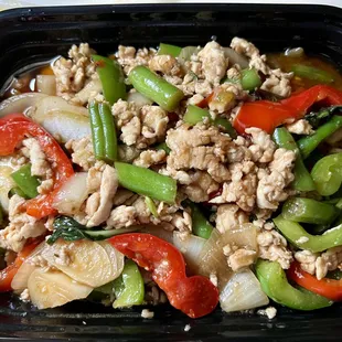 Hot Basil with ground chicken