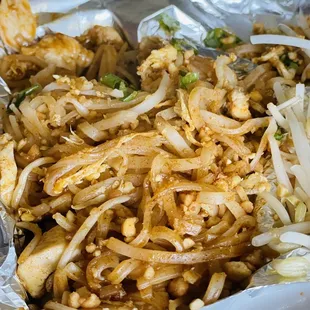Pad Thai after mixing.