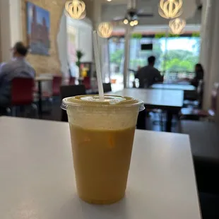 MANGO LASSI   Extremely flavorful, ice cold, great beverage. Tastes like a creamy mango.
