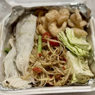 Lao style papaya salad