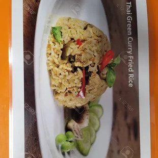 Green curry fried rice