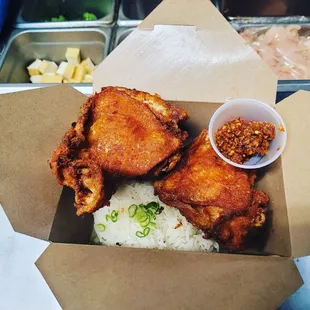 My Thai fried chicken N sticky rice My Thai fried chicken and sticky rice