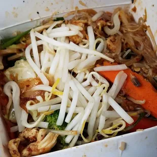 Glass Noodle Chicken Pad Thai. Glorious