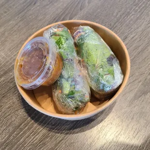 Spring roll... just massive greens rolled up. $10?!?!