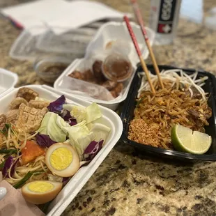 Pad Thai and pork belly