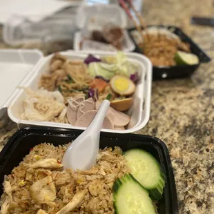 a variety of food items