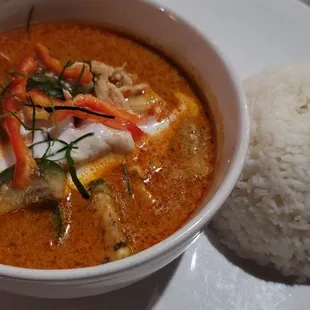 Panang Curry with eggplant added
