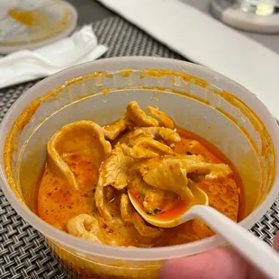 Looks like left overs but this was the serving provided on a take out order.