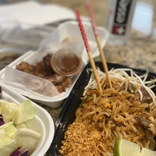 Pad Thai and pork belly