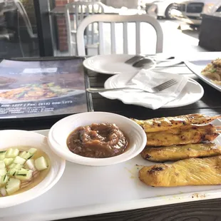 a plate of food on a table