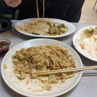 Green curry, red curry, and pad Thai! Yum!!!