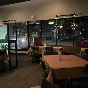 The dining area