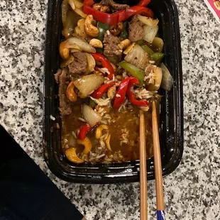 Pad Cashew Nut. For some reason I couldn&apos;t stop feasting and almost ate the whole thing...‍
