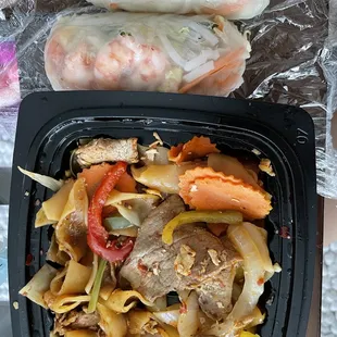 5. Spring Rolls &amp; 28. Drunken Noodles