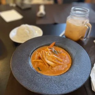 a plate of food on a table