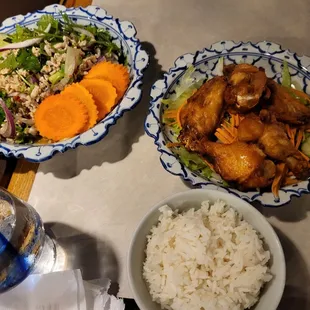 Chicken Laab and chicken wings
