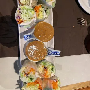 Salad Rolls with Chicken, delish!