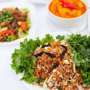 Nam Sod Salad with Crispy Rice