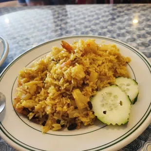 #39 Pineapple Fried rice, very moist, not to sweet and delicious.