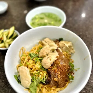 Duck with Wide Egg Noodles