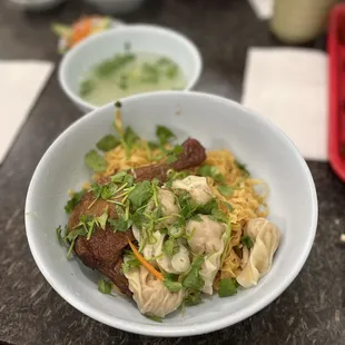 #7 soup on the side, thick egg noodles