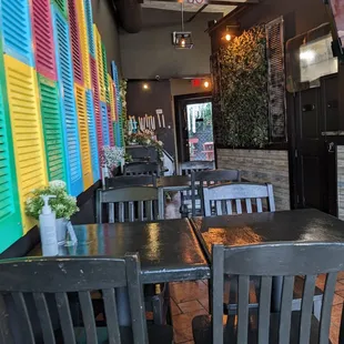 Indoor outdoor seating