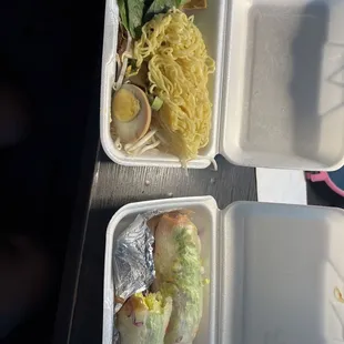 there was ramen broth but i already dumped it out