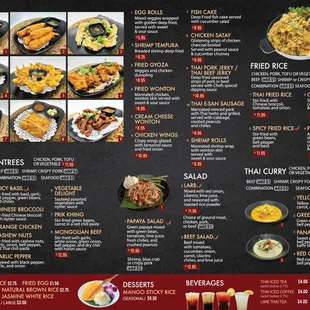 ramen and noodles, menu