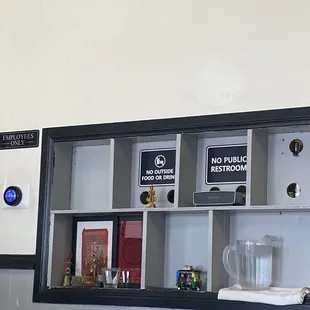 No public restrooms