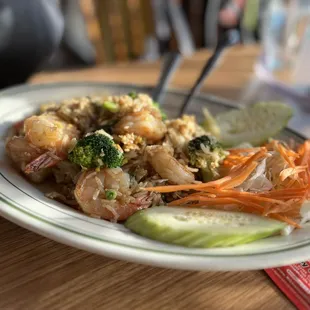 Shrimp Fried Rice came out piping hot and delicious