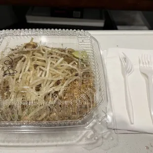 I had to damn near beg for 2 forks and 2 napkins.