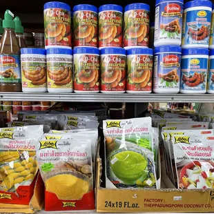 a variety of food items