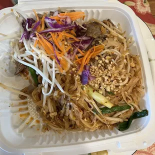 Phad Thai with Beef