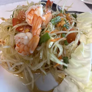 Papaya Salad Som Tum with Shrimp
