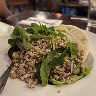 Larb-Minced Chicken, Pork and Beef Salad